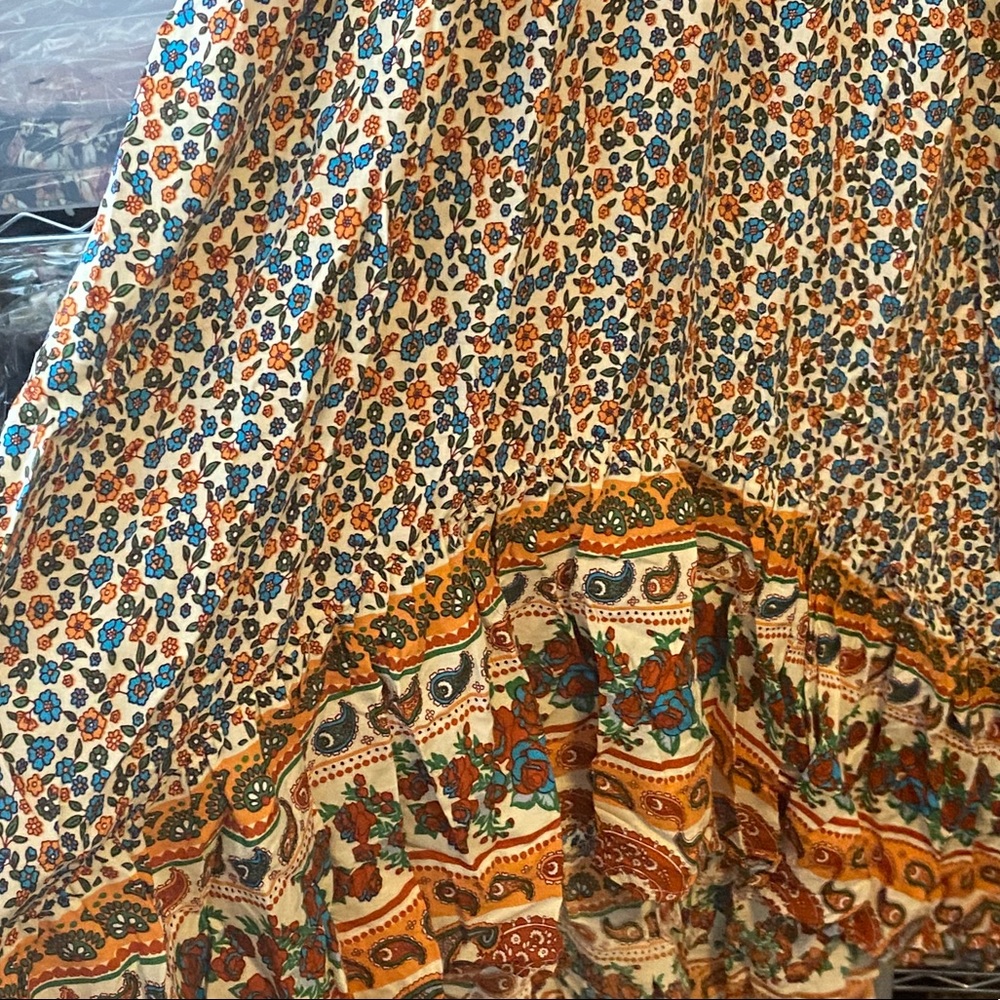 💼S Last One 🏜Sunset Boho Tile Flower Dress New - Picture 11 of 12